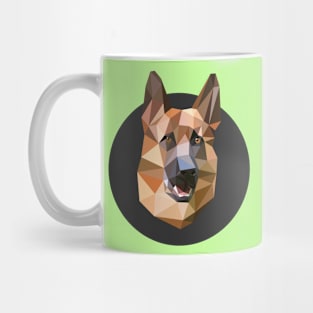 Shepherd Portrait Polygonal Dog Pet Puppy Edit Mug